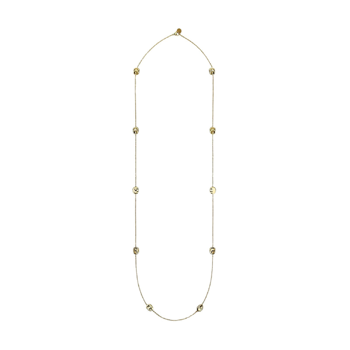 Collana catena Kidult Style 46 in acciaio dorato elementi MISURA UNICA