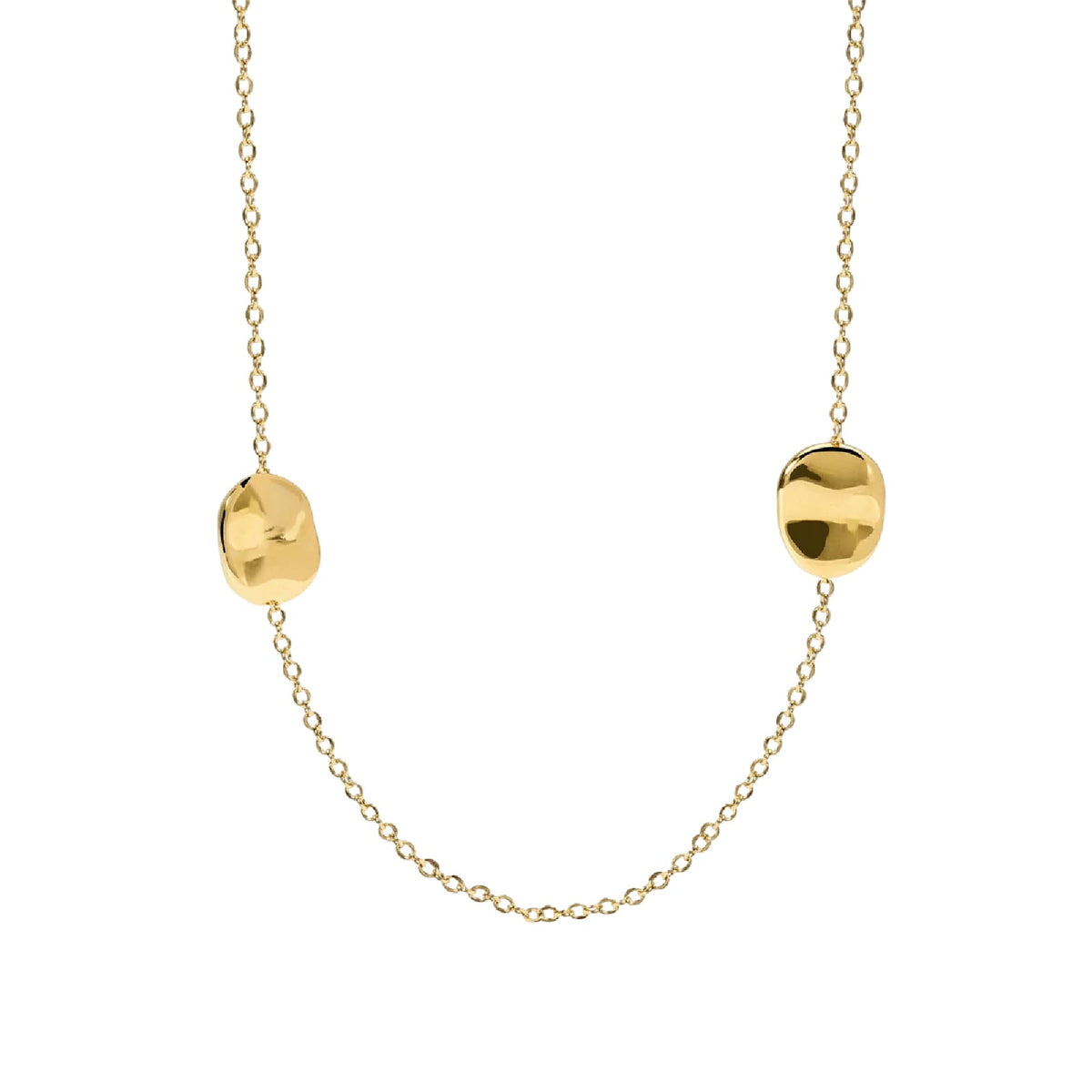 Collana catena Kidult Style 46 in acciaio dorato elementi MISURA UNICA