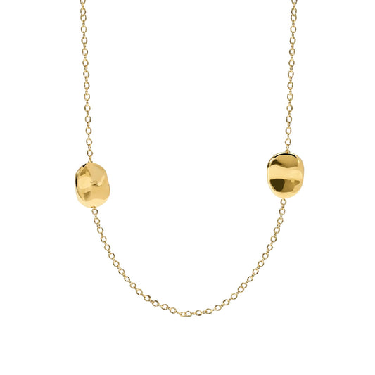 Collana catena Kidult Style 46 in acciaio dorato elementi MISURA UNICA