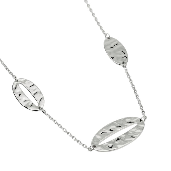 Collana catena forzatina Kidult Style 90 in acciaio ovali MISURA UNICA