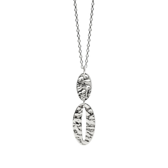 Collana catena Kidult Style 90 in acciaio pendenti ovali MISURA UNICA