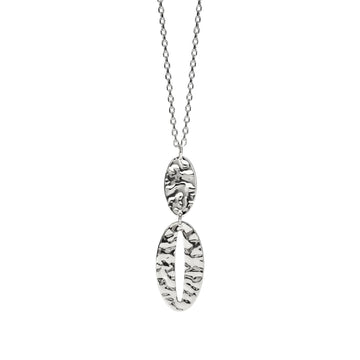 Collana catena Kidult Style 90 in acciaio pendenti ovali MISURA UNICA