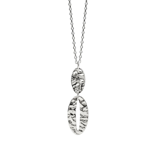 Collana catena Kidult Style 90 in acciaio pendenti ovali MISURA UNICA