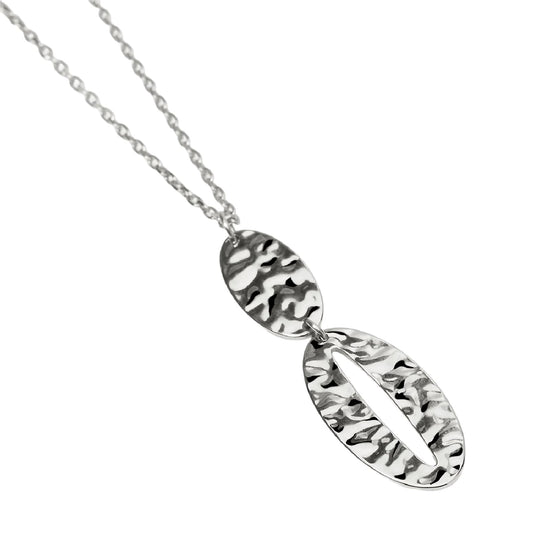 Collana catena Kidult Style 90 in acciaio pendenti ovali MISURA UNICA