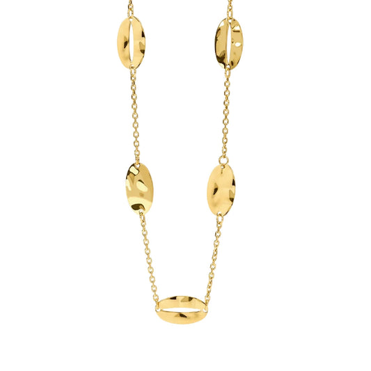 Collana catena Kidult Style 90 in acciaio dorato ovali MISURA UNICA
