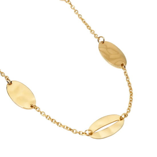 Collana catena Kidult Style 90 in acciaio dorato ovali MISURA UNICA