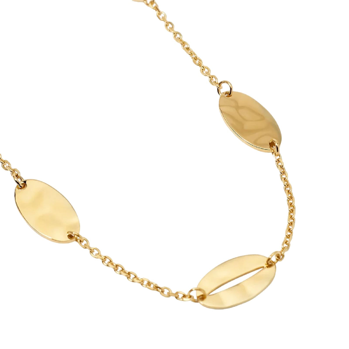 Collana catena Kidult Style 90 in acciaio dorato ovali MISURA UNICA