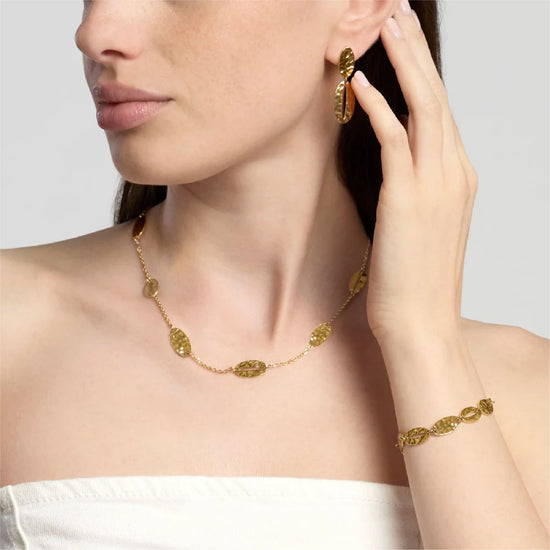 Collana catena Kidult Style 90 in acciaio dorato ovali MISURA UNICA