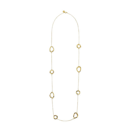 Collana catena rolò Kidult Style 89 in acciaio dorato elementi MISURA UNICA