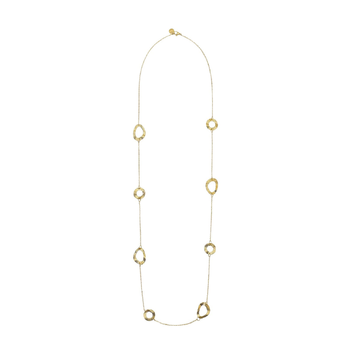 Collana catena rolò Kidult Style 89 in acciaio dorato elementi MISURA UNICA