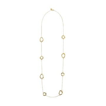 Collana catena rolò Kidult Style 89 in acciaio dorato elementi MISURA UNICA