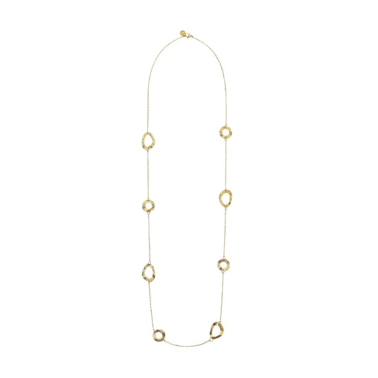 Collana catena rolò Kidult Style 89 in acciaio dorato elementi MISURA UNICA
