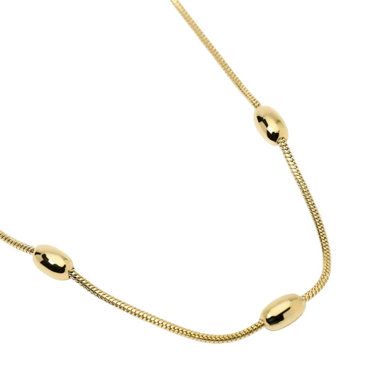 Collana catena snake Kidult Style 85 acciaio dorato elementi MISURA UNICA