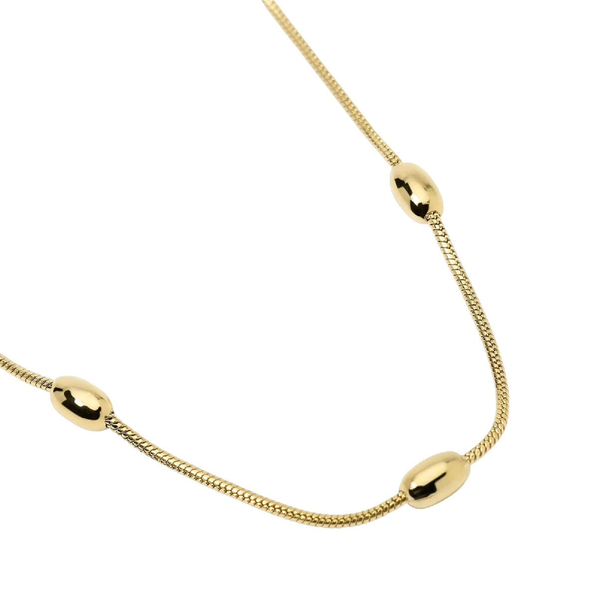 Collana catena snake Kidult Style 85 acciaio dorato elementi MISURA UNICA