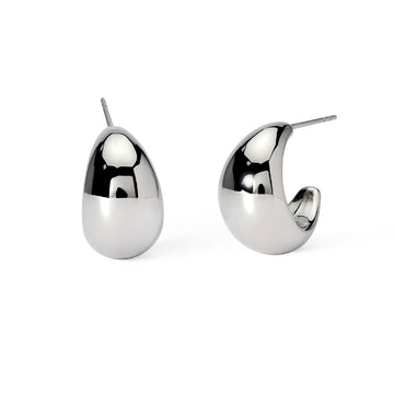 Orecchini Kidult Style in acciaio 316L color argento MISURA UNICA
