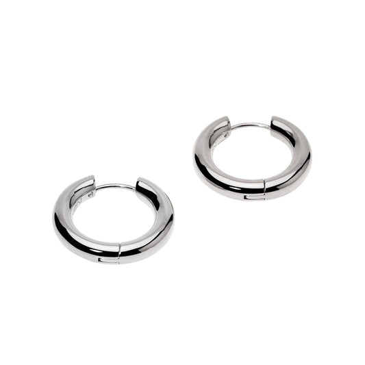 Orecchini a cerchio Kidult Style da donna in acciaio lucido MISURA UNICA