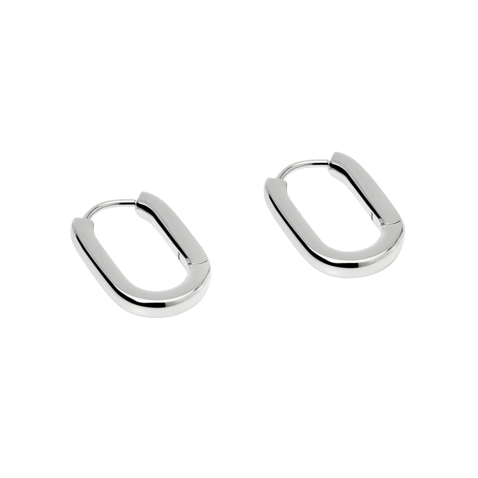 Orecchini Kidult Style da donna in acciaio ovali lucidi MISURA UNICA
