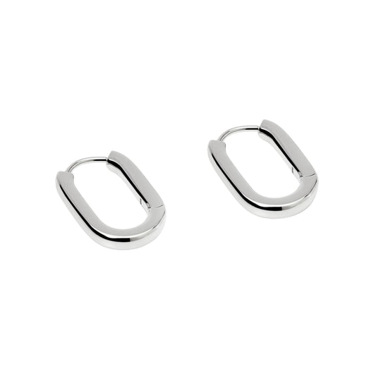 Orecchini Kidult Style da donna in acciaio ovali lucidi MISURA UNICA