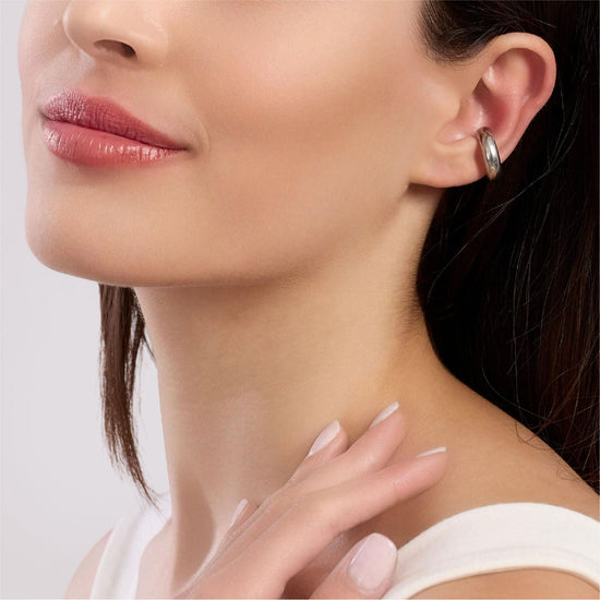 Earcuff piccolo Kidult Style da donna in acciaio lucido MISURA UNICA