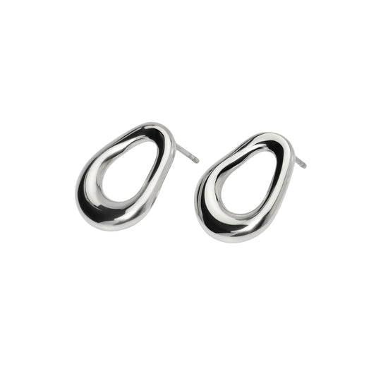 Orecchini Kidult Style da donna in acciaio forma ovale MISURA UNICA