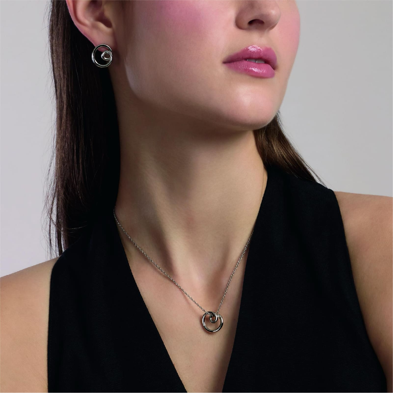 Orecchini Kidult Style in acciaio 316L con design a spirale MISURA UNICA
