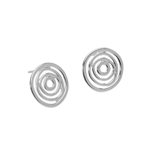 Orecchini a lobo Kidult Style in acciaio con vortice MISURA UNICA