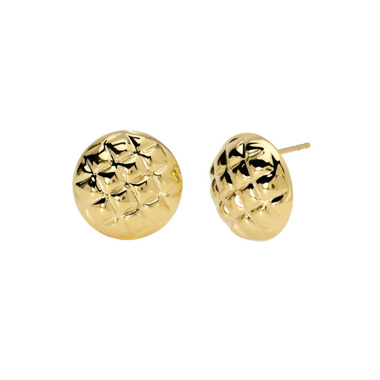Orecchini Kidult Style in acciaio pvd oro forma rotonda MISURA UNICA