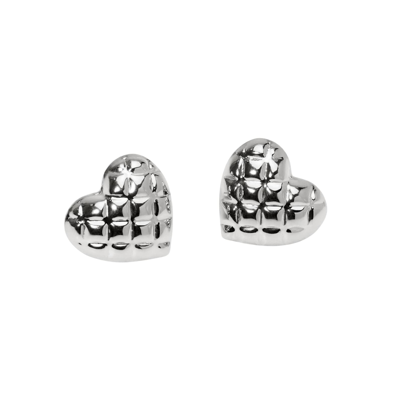 Orecchini Kidult Style in acciaio cuore effetto martellato MISURA UNICA