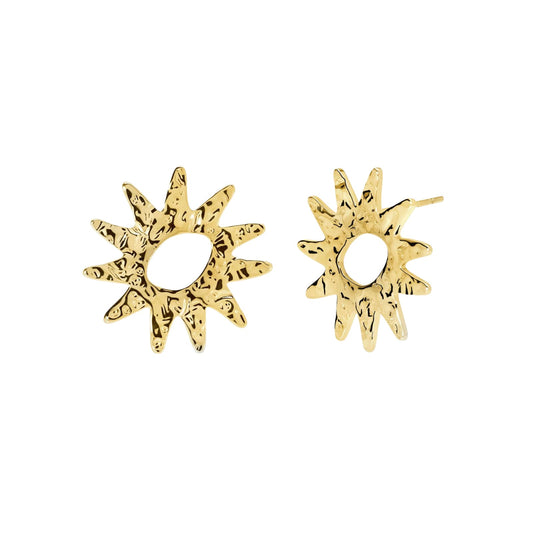 Orecchini Kidult Style in acciaio pvd oro effetto martellato MISURA UNICA