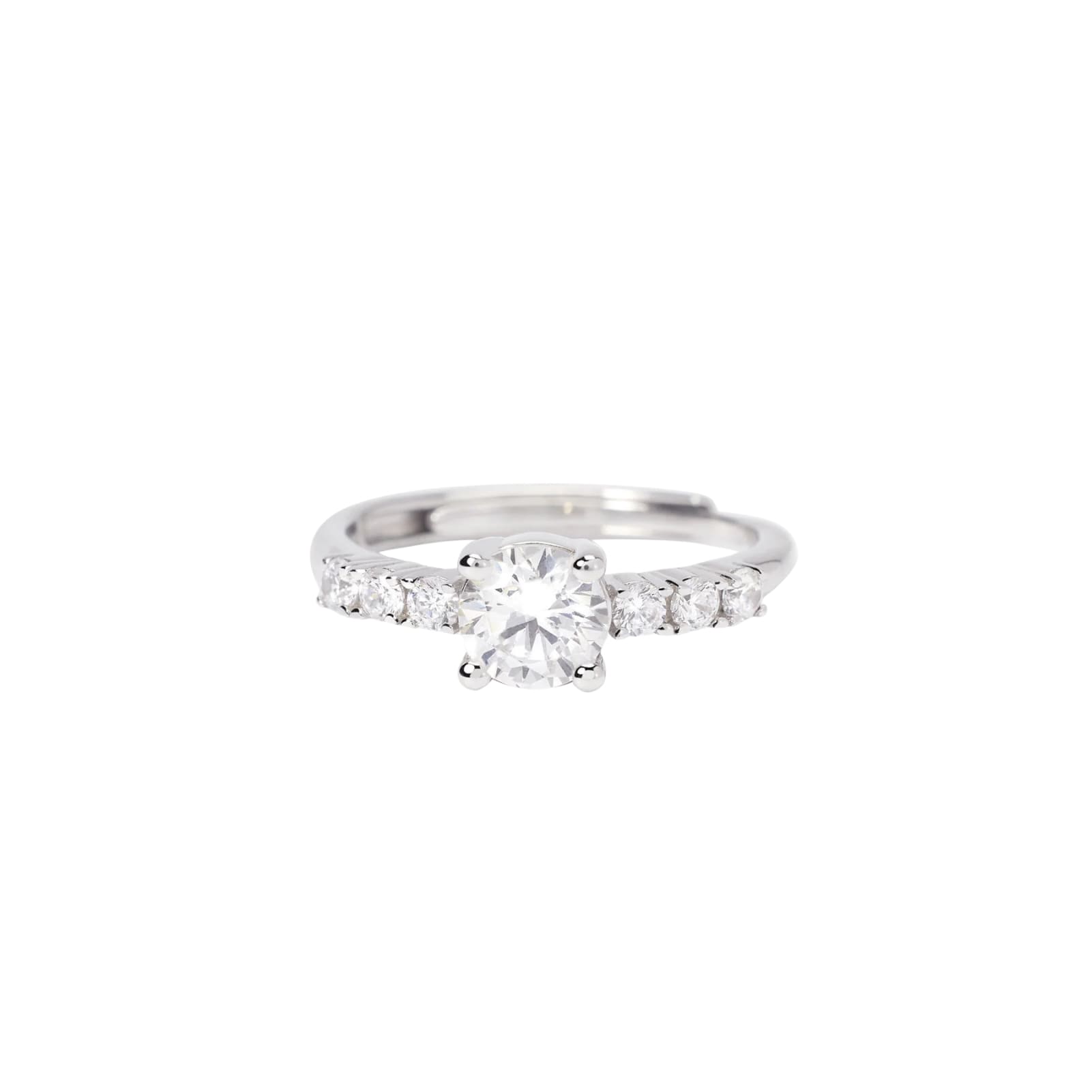 Anello regolabile Mabina in argento con zirconi bianchi Regolabile dalla 11 alla 19