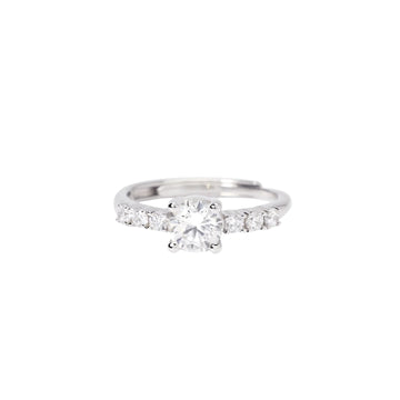 Anello regolabile Mabina in argento con zirconi bianchi Regolabile dalla 11 alla 19