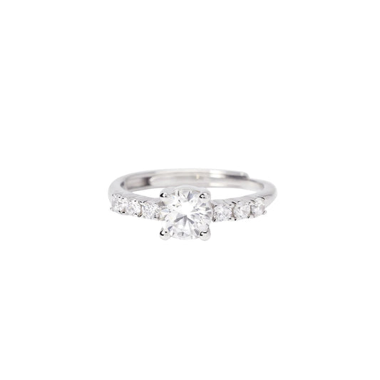 Anello regolabile Mabina in argento con zirconi bianchi Regolabile dalla 11 alla 19