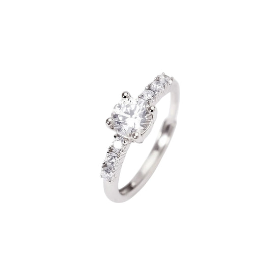 Anello regolabile Mabina in argento con zirconi bianchi Regolabile dalla 11 alla 19