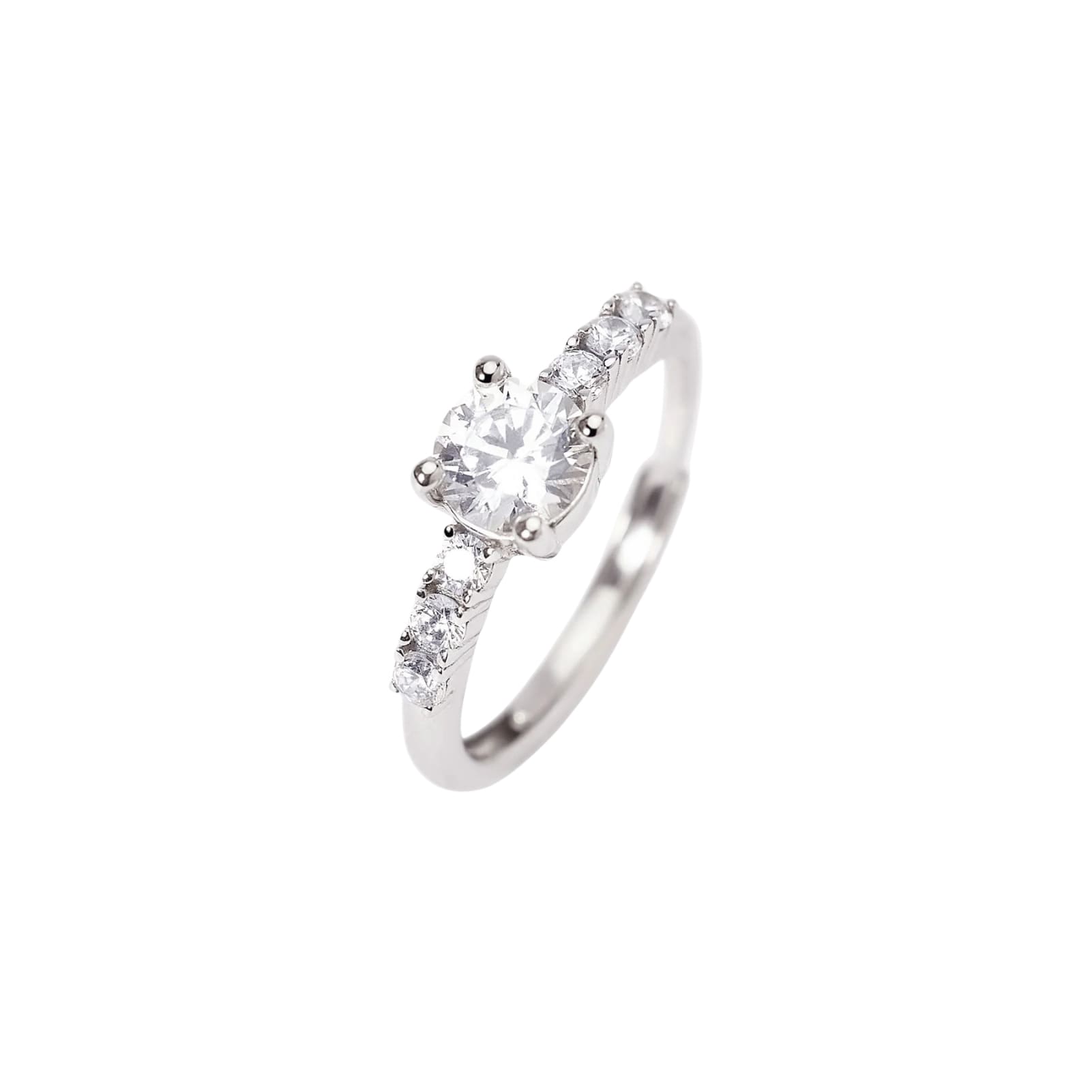 Anello regolabile Mabina in argento con zirconi bianchi Regolabile dalla 11 alla 19