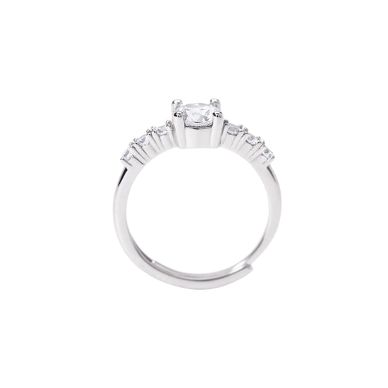 Anello regolabile Mabina in argento con zirconi bianchi Regolabile dalla 11 alla 19
