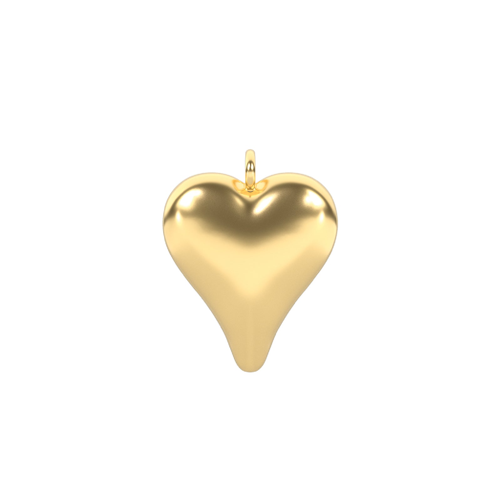 Charm cuore grande Kidult By You in acciaio 316L dorato MISURA UNICA