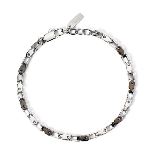 Bracciale 2Jewels in acciaio con pvd gunmetal uomo Regolabile 19-21 cm