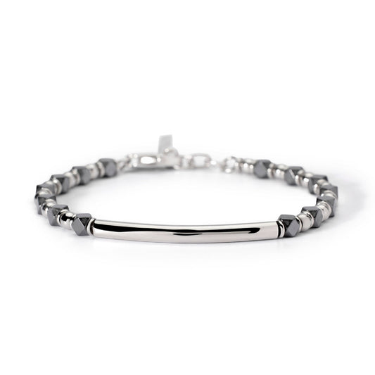 Bracciale catena 2Jewels in acciaio con ematite da uomo Regolabile 19-21 cm