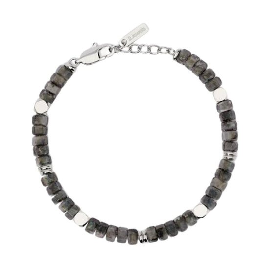 Bracciale da uomo 2Jewels in acciaio con labradorite Regolabile 19-21 cm