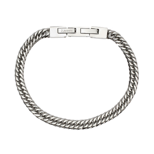 Bracciale da uomo 2Jewels in acciaio con catena spessa Regolabile 19,5-21 cm