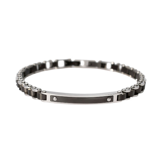 Bracciale da uomo 2Jewels in acciaio con pvde gunmetal Regolabile 18,5-20 cm