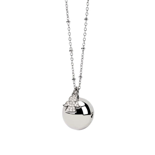 Collana Chiama Angeli 2Jewels in acciaio con cristalli