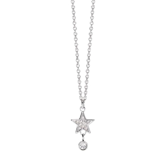 Collana donna 2Jewels acciaio con stella e pavé cristalli MISURA UNICA