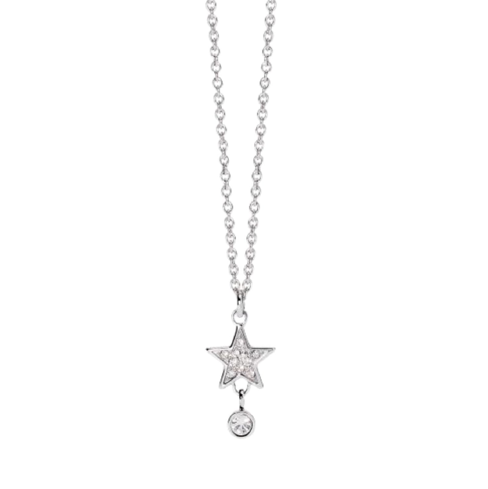 Collana donna 2Jewels acciaio con stella e pavé cristalli MISURA UNICA