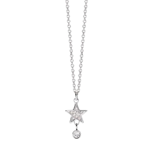 Collana donna 2Jewels acciaio con stella e pavé cristalli MISURA UNICA
