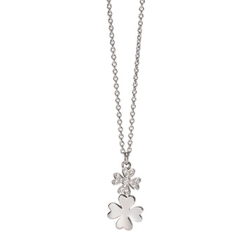 Collana da donna 2Jewels in acciaio quadrifogli e cristalli MISURA UNICA