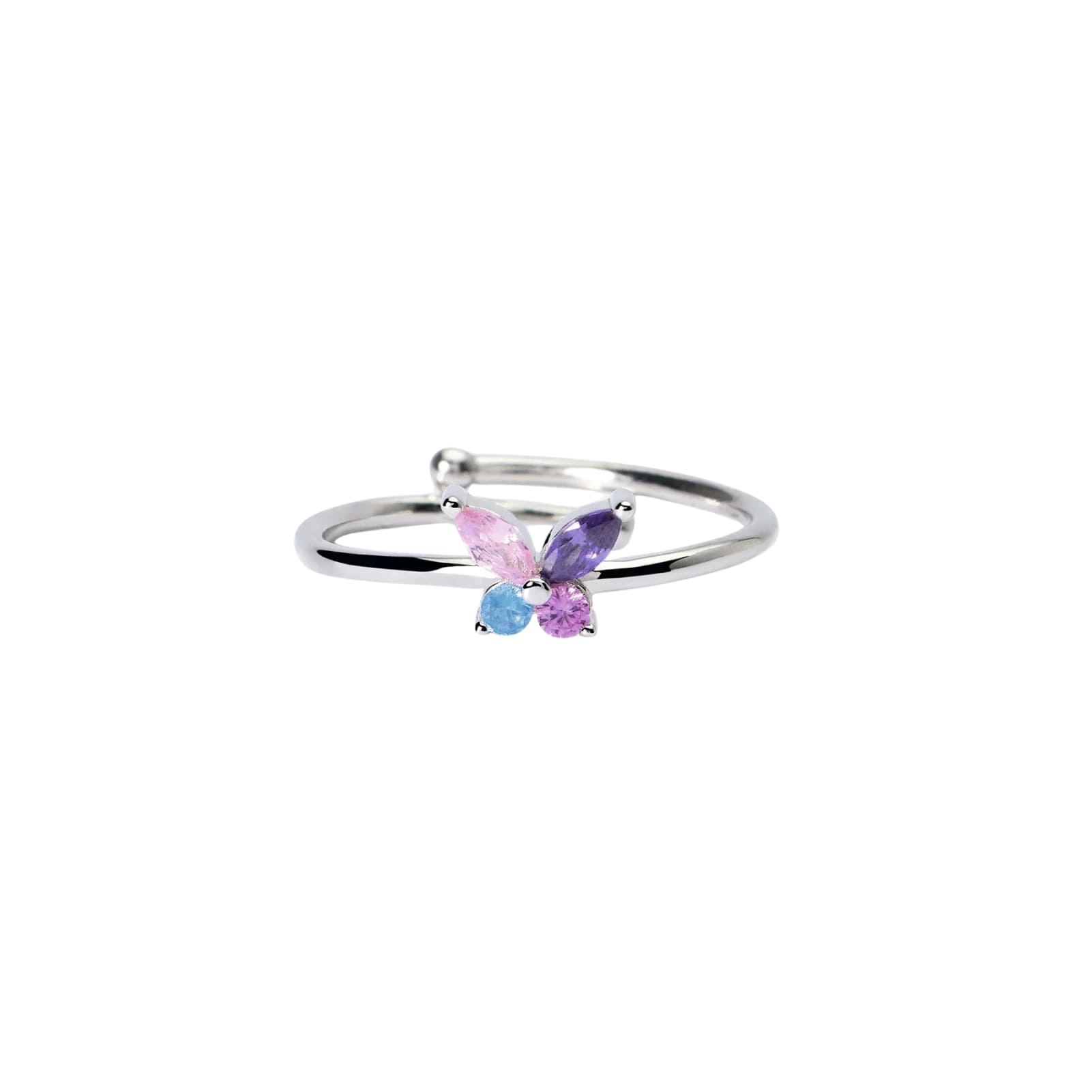 Anello regolabile Mabina Junior in argento con farfalla