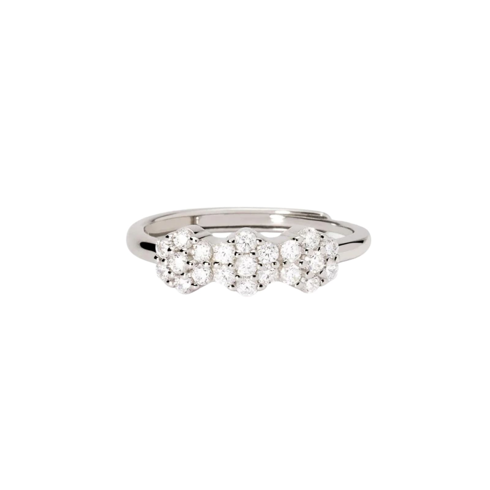 Anello trilogy Mabina Fior Fiore in argento con zirconi Regolabile dalla 9 alla 17