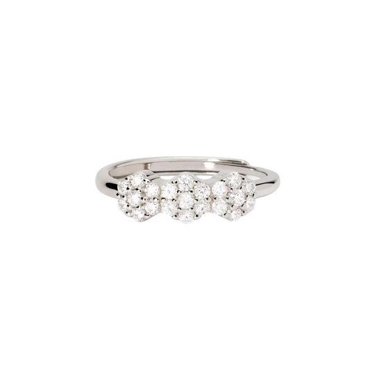 Anello trilogy Mabina Fior Fiore in argento con zirconi Regolabile dalla 9 alla 17