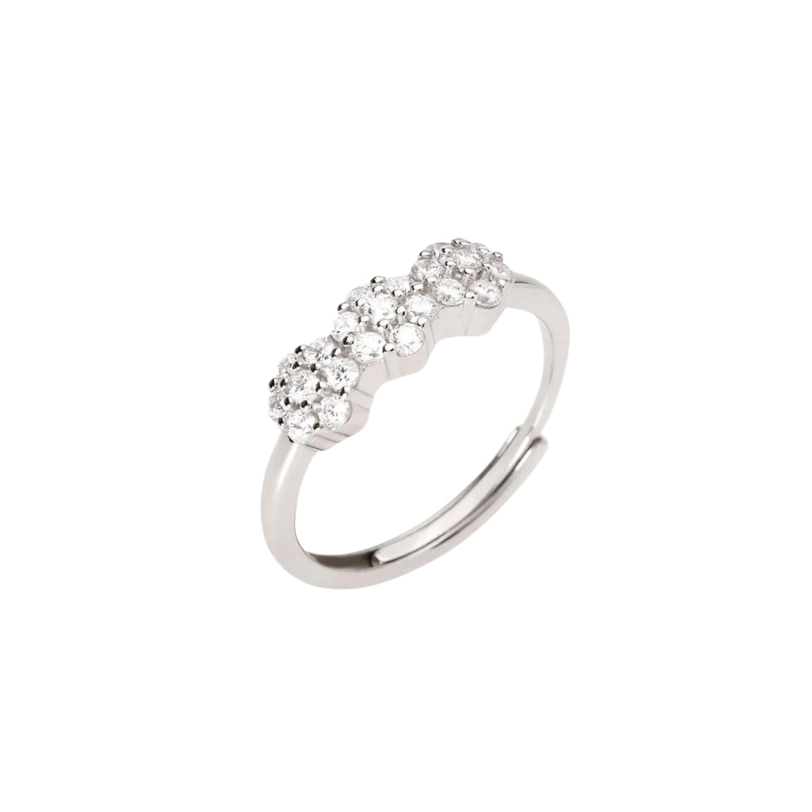 Anello trilogy Mabina Fior Fiore in argento con zirconi Regolabile dalla 9 alla 17